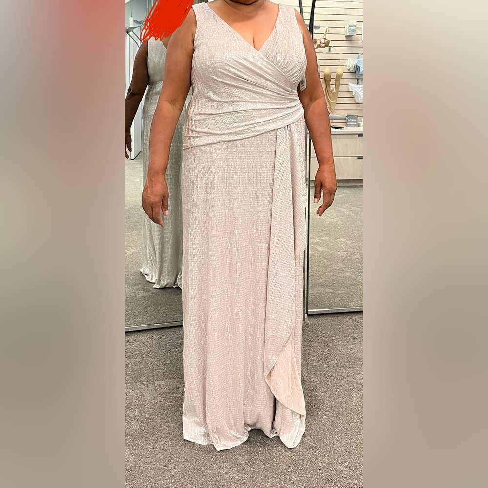 David’s Bridal Champagne colored dress